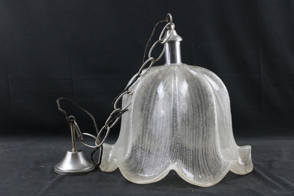 Retro Deckenlampe, Glas an einer Kette aufgehangen